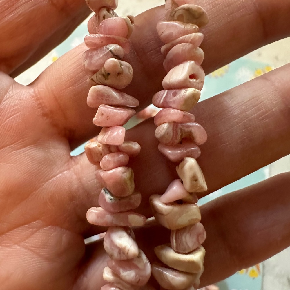 Long crystal necklace
